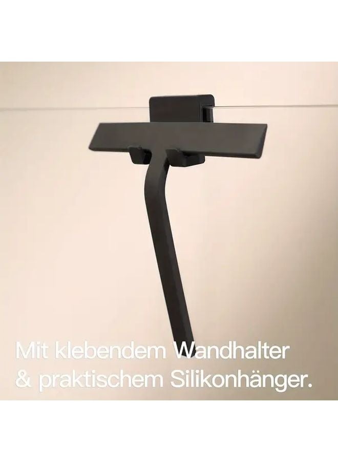 White Shower Scraper 9 Inch No Drill Glass Cleaning Tool Modern Design - Image 3