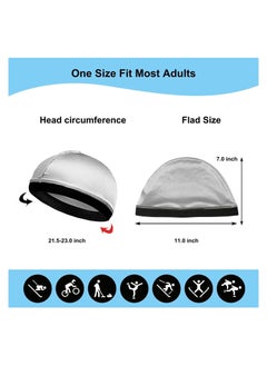 Y&D 4Pcs Wave Cap Silk Stocking Caps for 360 Waves Good Compression Over Silky Durag Men Large Size Stain Suitable Adult  - Image 3