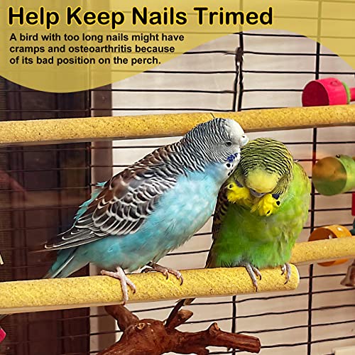 SX S&X Small Bird Perch Covers, Sand Perch Covers Sandpaper for Budgies, Canaries, Parakeets, Lovebirds and Other Small Birds, 6-Pack - Image 2