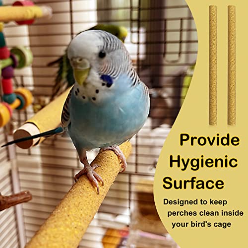 SX S&X Small Bird Perch Covers, Sand Perch Covers Sandpaper for Budgies, Canaries, Parakeets, Lovebirds and Other Small Birds, 6-Pack - Image 3