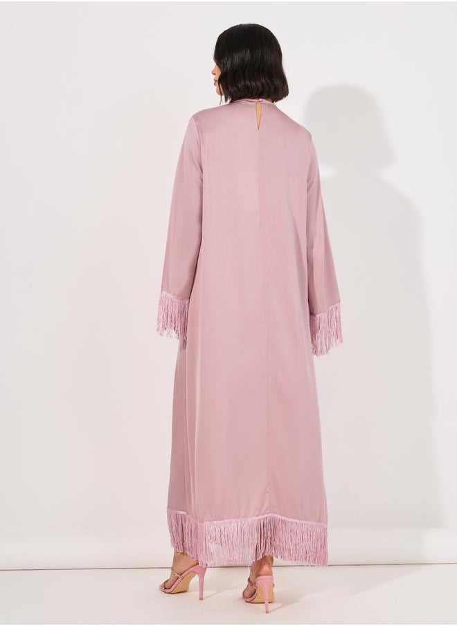 Tasseled Edge Maxi Jalabiya