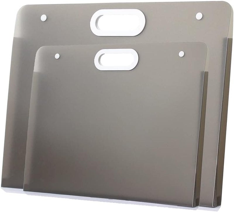 Sohynca Plastic Art Portfolio, Large Art Portfolio with Handles,Waterproof Portfolio Folder for Artwork, Arts Storage Case for Drawing Sketch Photography Poster (Black 2pcs(22.44x17.32'' and 17.32x13.22'')) - Image 1