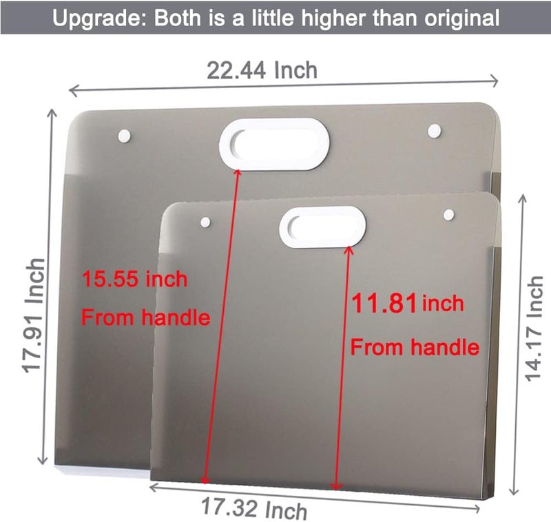 Sohynca Plastic Art Portfolio, Large Art Portfolio with Handles,Waterproof Portfolio Folder for Artwork, Arts Storage Case for Drawing Sketch Photography Poster (Black 2pcs(22.44x17.32'' and 17.32x13.22'')) - Image 2