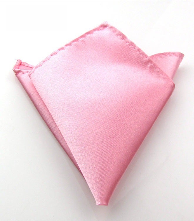 Mens Solid Formal Pocket Square Wedding Suit Handkerchief Shallow powder 