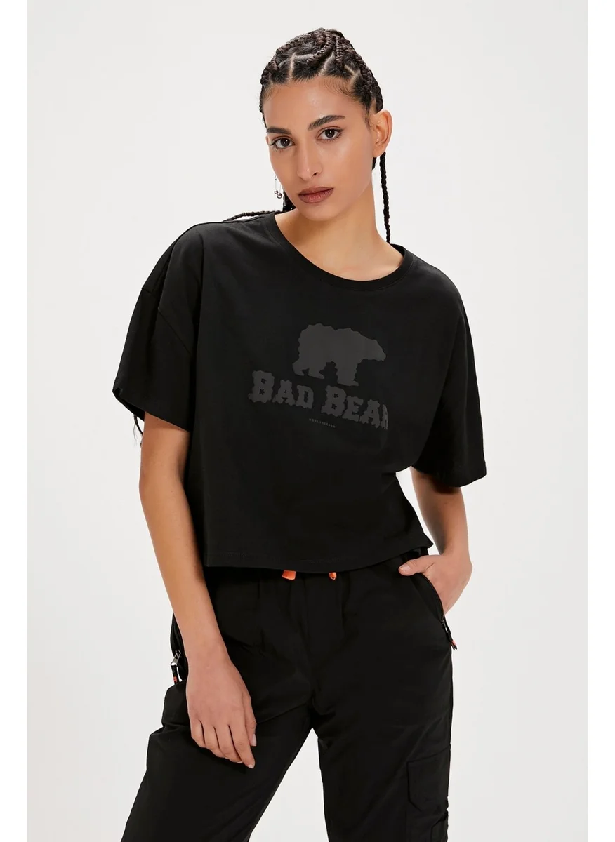 Bad Bear Holly Black Printed Women's T-Shirt