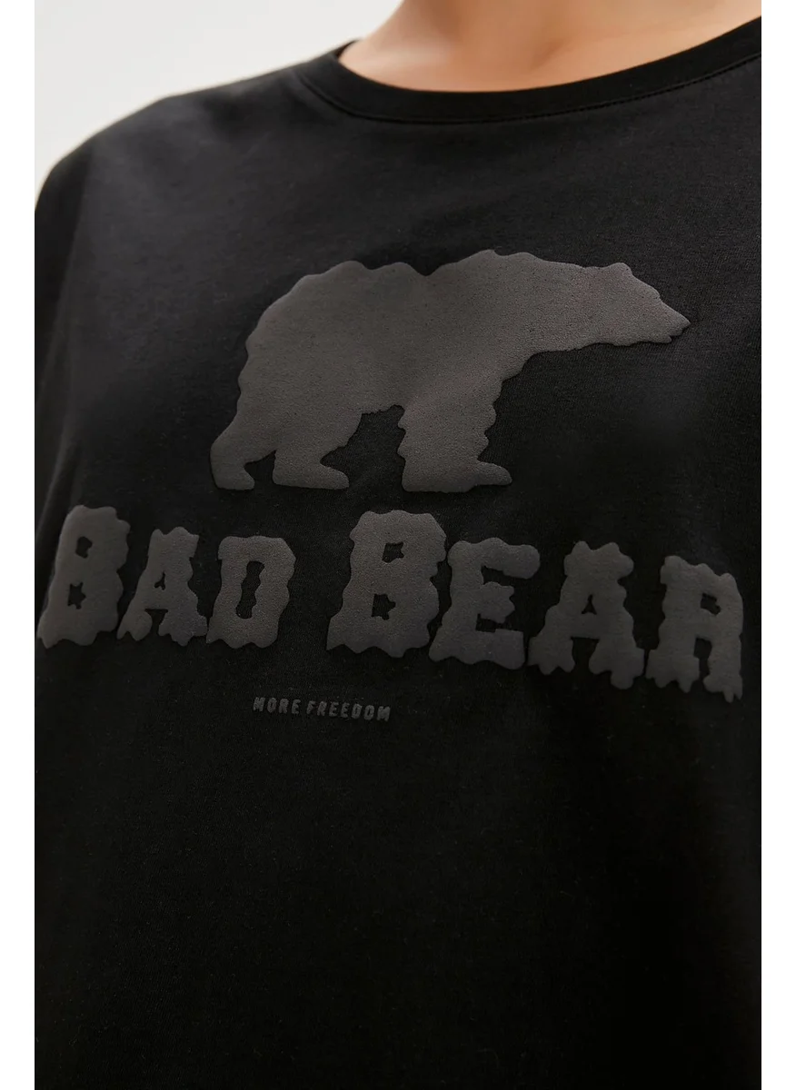 Bad Bear Holly Black Printed Women's T-Shirt