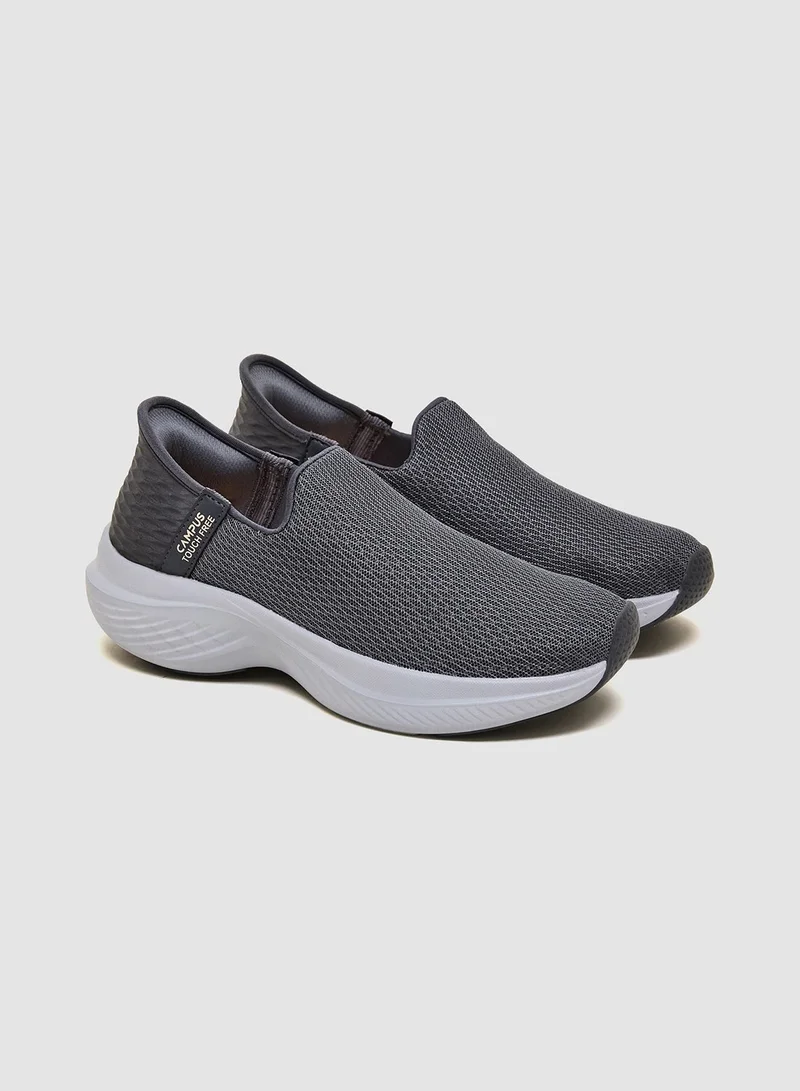 CAMPUS D.Gry/Peach Women's Grey Slip On Shoes - Lightweight Shoes, Minimalist Patterned Designed for Elegance for Women | Best Price UAE