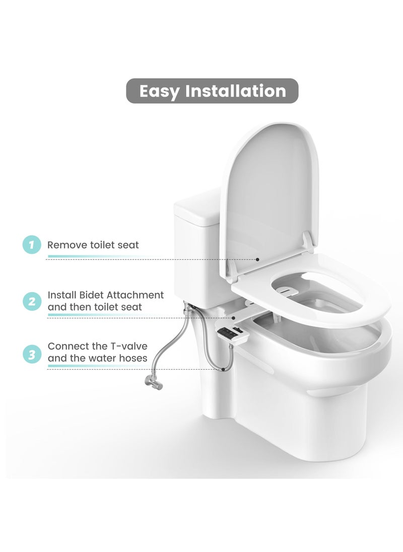 Generic - Bidet Attachment for Toilet, Ultra-Slim Self Cleaning Fresh Cold Water Sprayer Bidets for Existing Toilets Seat, Non-Electric Dual Retractable Nozzles Badays for Existing Toilets - Image 1