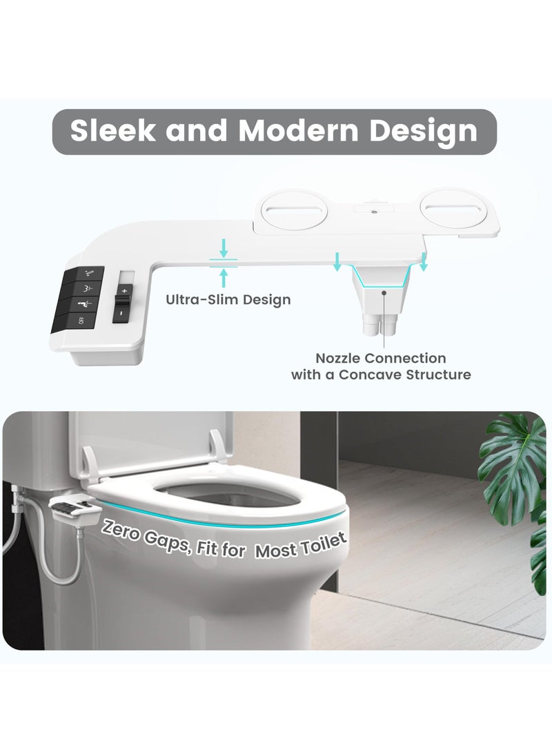 Generic Bidet Attachment for Toilet, Ultra-Slim Self Cleaning Fresh Cold Water Sprayer Bidets for Existing Toilets Seat, Non-Electric Dual Retractable Nozzles Badays for Existing Toilets  - Image 3