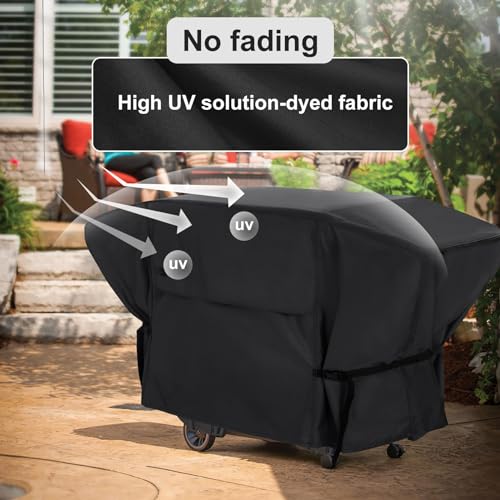 NettyPro Griddle Cover for Blackstone 36 inch Griddle Waterproof UV Resistant 4 Burner Flat Top Gas Grill Cover for Blackstone 36" Griddle Cooking Station and Camp Chef FTG600, Black - Image 4