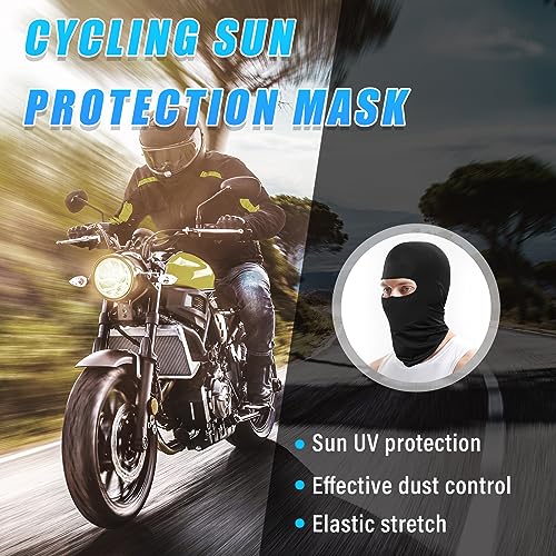 Kewucn Balaclava Ski Mask Full Face, UV & Wind Protection Face Mask for Summer Hot Weather, Breathable & Lightweight Balaclava Face Mask Cycling Motorcycle for Men Women (Black) - Image 4