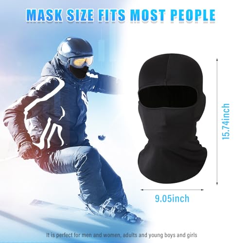 Kewucn Balaclava Ski Mask Full Face, UV & Wind Protection Face Mask for Summer Hot Weather, Breathable & Lightweight Balaclava Face Mask Cycling Motorcycle for Men Women (Black) - Image 2