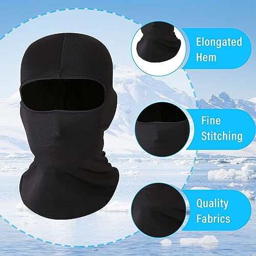 Kewucn Balaclava Ski Mask Full Face, UV & Wind Protection Face Mask for Summer Hot Weather, Breathable & Lightweight Balaclava Face Mask Cycling Motorcycle for Men Women (Black) - Image 3