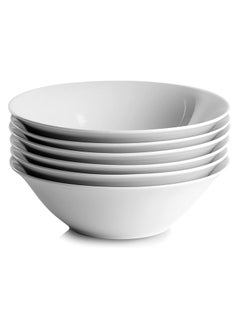 Generic Set Of 6 Premium White Porcelain Bowl| Perfect Bowl For Serving Salad, Rice, Soup, Cereal, Noodles And Corn Flakes | Scratch Resistant, Dishwasher Safe 10 X 10 X 10 Cm White  - Image 2