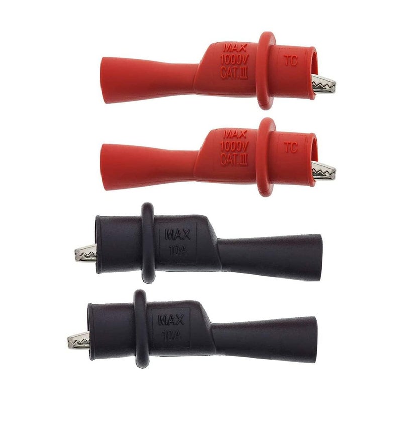 Miecux Replacemen Push-on Alligator Clips for Multimeter Test Lead,4 Pcs (4 PCS) (4PCS) - Image 1