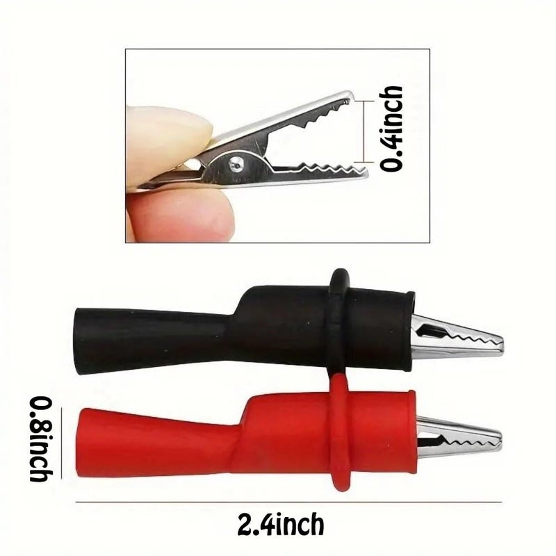 Miecux Replacemen Push-on Alligator Clips for Multimeter Test Lead,4 Pcs (4 PCS) (4PCS) - Image 3