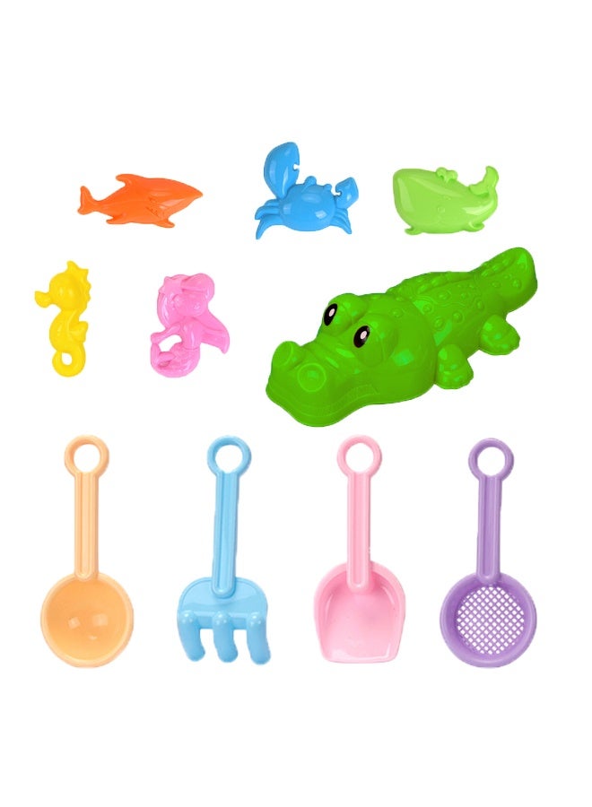 Power Joy Summerz Beach Sand Toys Crocodile 10 Pieces - Image 2