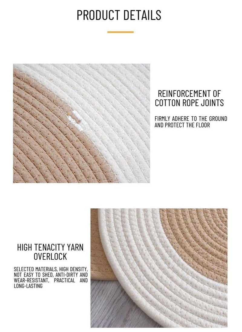 Mei Lifestyle Hand Woven Jute Tassel Door Mat With Anti Slip Bottom (Size 70×40CM)  - Image 2