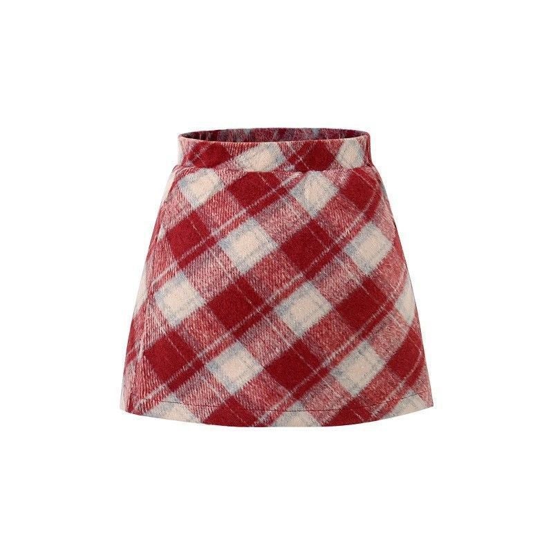 [Shop Selling] Children'S Wear Girls' Skirt Spring Autumn Winter 2025 Western-Style Joker Children'S Paid Skirt Woolen A - Image 3