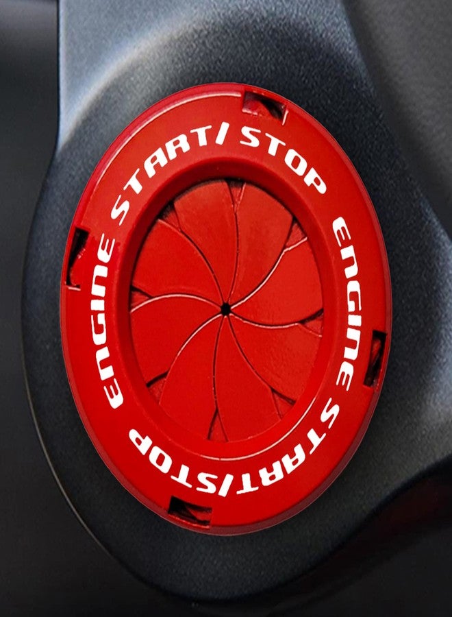 Tybasthe Rotary Start Button Cover, Car Engine Start Stop Accessories, Auto Ignition Switch Cover, Cool Motorcycle Car Decoration Gift for Nat - Image 1