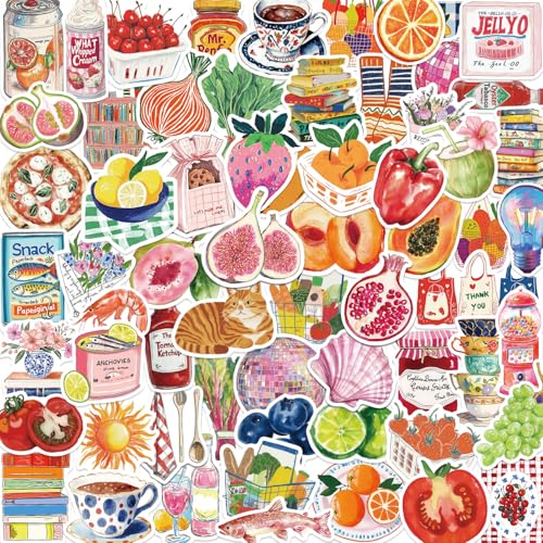 MKZ 100 PCS Vintage Aesthetic Stickers Cute Coquette Stickers Food Sticker Journaling Scrapbooking Sticker Pack for Adult - Image 1
