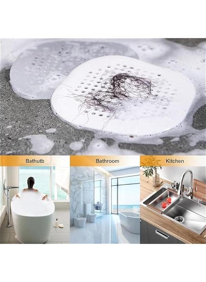 HOOKOR 4 Pack Hair Catcher,Square Hair Drain Cover for Shower Silicone Hair Stopper with Suction Cup,Easy to Install Suit for Bathroom,Bathtub,Kitchen (Black)  - Image 5