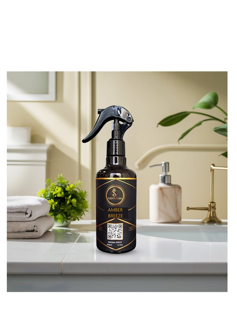 سينتا فلورا AMBER BREEZE - Aroma Spritz - معطر هواء جاهز للاستخدام وطويل الأمد للسيارات والسجاد والستائر والغرف والأقمشة والعباءات (300 مل)  - Image 5