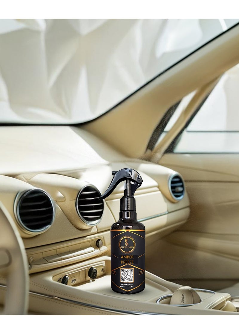 سينتا فلورا AMBER BREEZE - Aroma Spritz - معطر هواء جاهز للاستخدام وطويل الأمد للسيارات والسجاد والستائر والغرف والأقمشة والعباءات (300 مل)  - Image 4