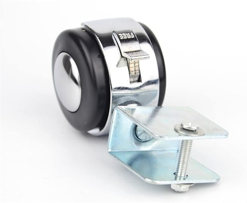 2 Inch Alloy Mute Caster Wheels With Brake 2Pcs Durable Furniture Bed Casters - Image 5