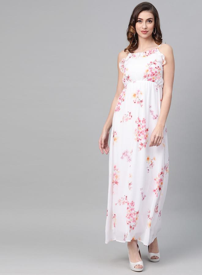 SASSAFRAS Floral Chiffon Dress  - Image 1