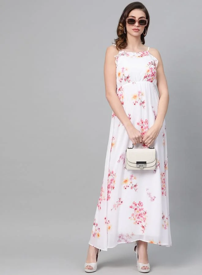 SASSAFRAS Floral Chiffon Dress