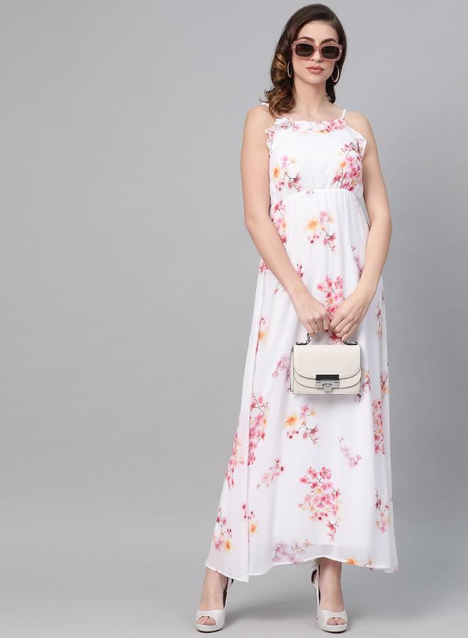 SASSAFRAS Floral Chiffon Dress  - Image 4