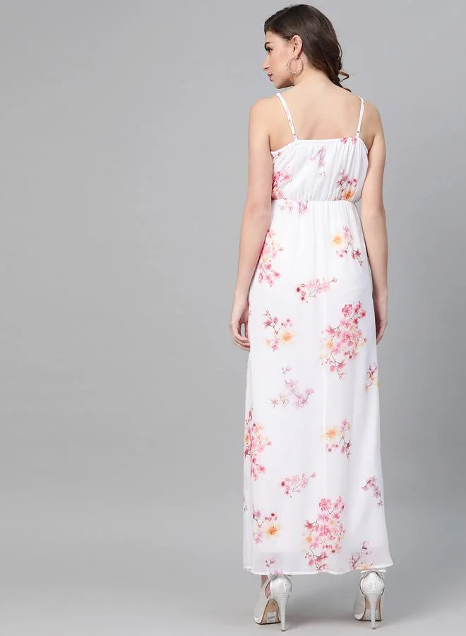 SASSAFRAS Floral Chiffon Dress
