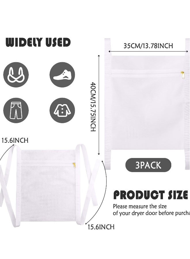 Sneaker Wash u0026 Dry Net Bag for Dryer, 15.7x13.8 Inch Large HoneyComber Mesh Bags with Zipper and Strap for Shoes, Clothing, Laundry Reused Bag Tool (Large) 3 Pcs, Sneaker Wash u0026 Dry Net Bag - Image 2