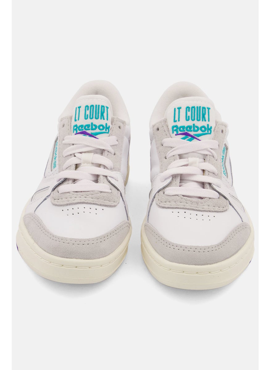 Reebok Kids Boy LT Court Lace Up Tennis, White  - Image 4