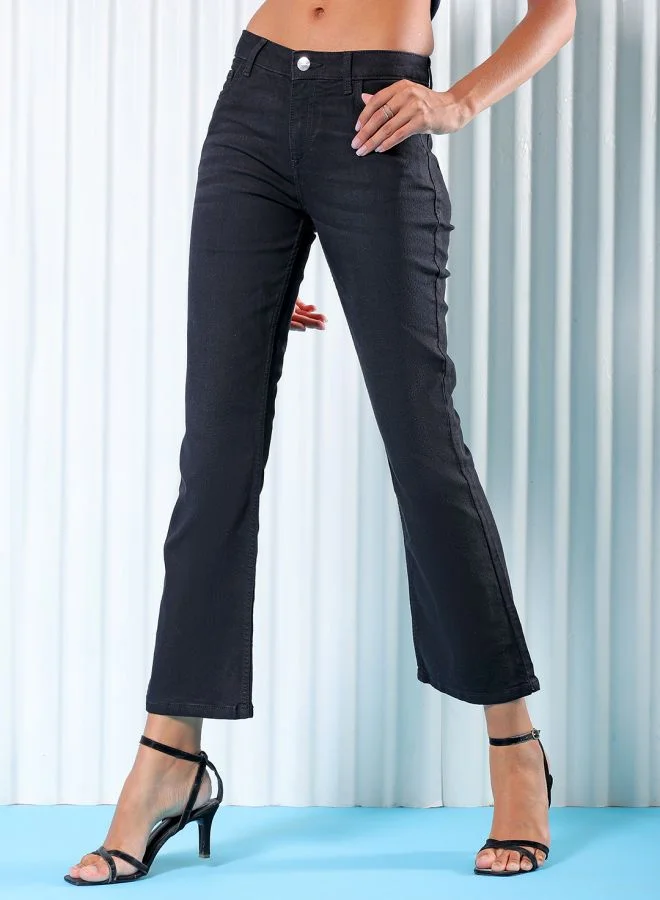 Freehand Women Bootcut Solid High-Rise Jeans