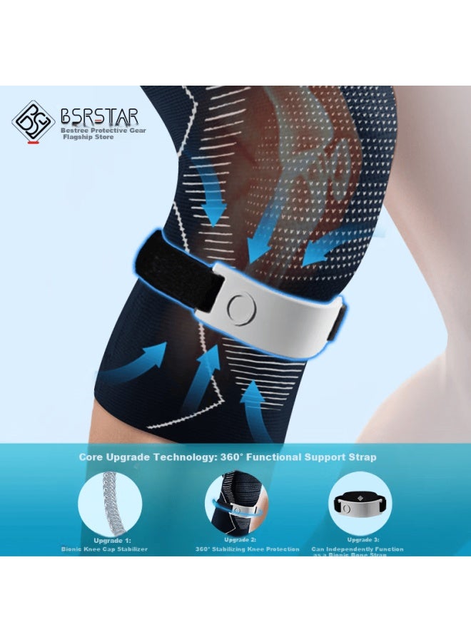 Bestray Baisrui 7d Professional Knee Brace Men’s Sports Knee Support Meniscus Basketball Running Injury Joint Ligament Knee Protector - Image 4