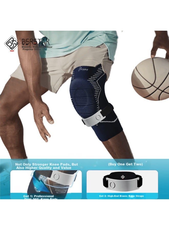 Bestray Baisrui 7d Professional Knee Brace Men’s Sports Knee Support Meniscus Basketball Running Injury Joint Ligament Knee Protector - Image 2