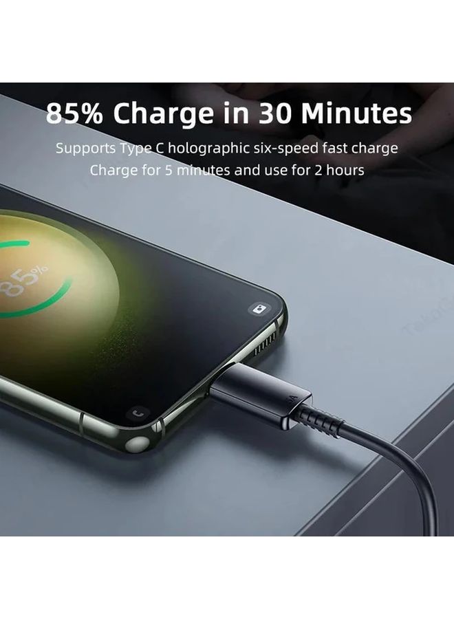 45W PD 3.0 كابل شحن سريع USB C، عبوتان بطول 78.74 بوصة، لسامسونج جالاكسي - Image 3