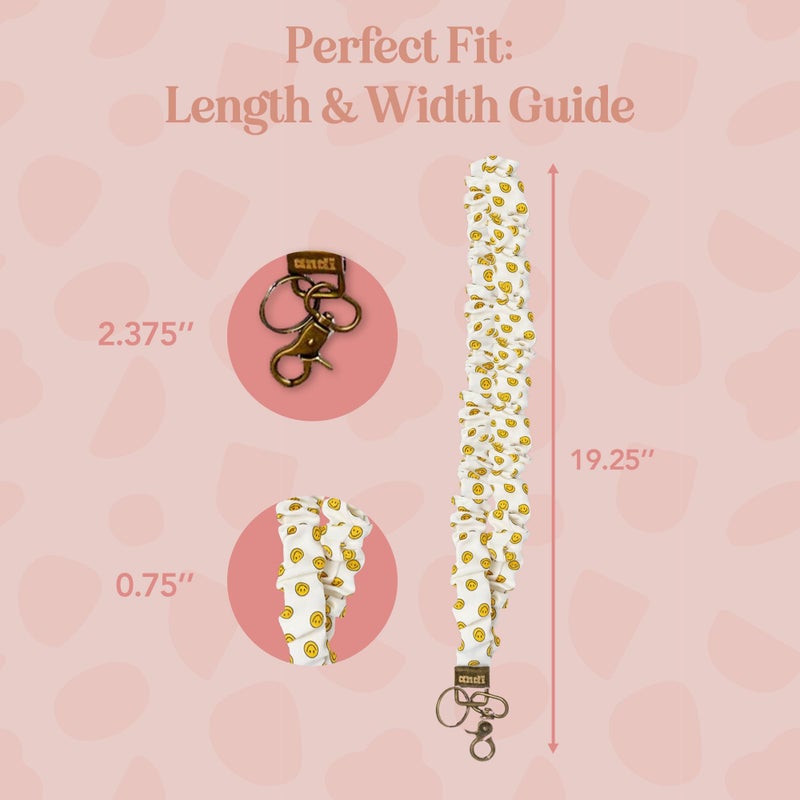 ANDI Neck Lanyard For Women - Scrunchie Cute Lanyard for Keys, Id Card Holder, Wallet - Aesthetic Long Lanyard (No Worries) - Image 4