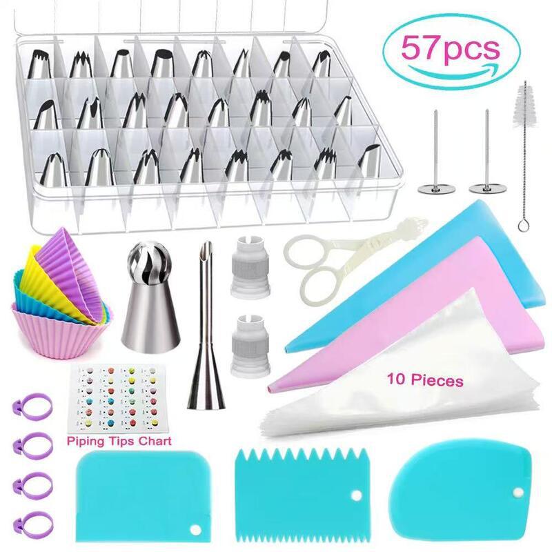 7-Piece Set Of Decorating Tips, Cake Decorating Tips, Tpu Decorating Bags, Cream Scrapers - Image 3