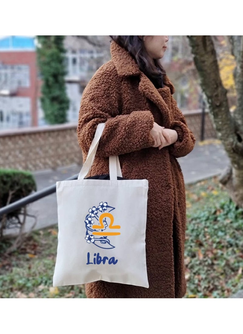 PRINTSHOP4ME - Zodiac Design Eco-Friendly Cotton Bag - Reusable Tote for Astrology Fans - Gift for Astrology Lovers - Perfect for Shopping and Grocery Bags - Tote Bags for Women - Image 1