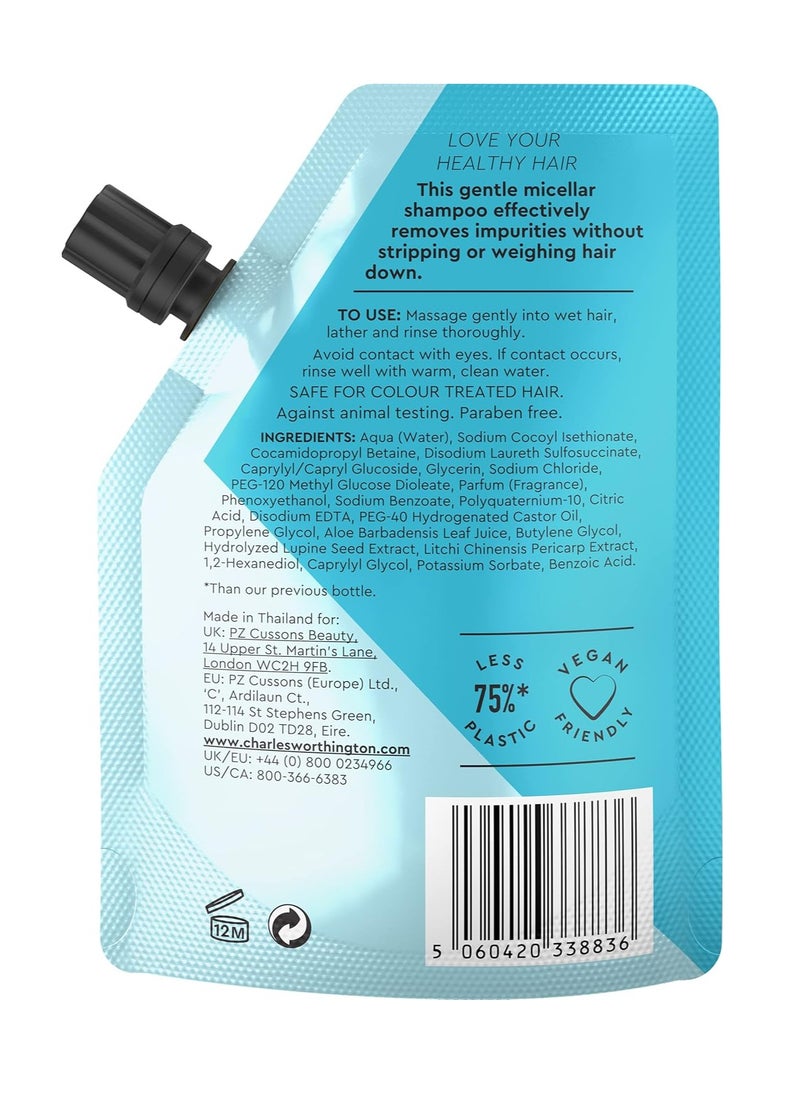 CHARLES WORTHINGTON - Everyday Gentle Micellar Shampoo Takeaway Travel Size Nourish and Protect Salon Shampoo for Everyday Use 75ml - Image 1