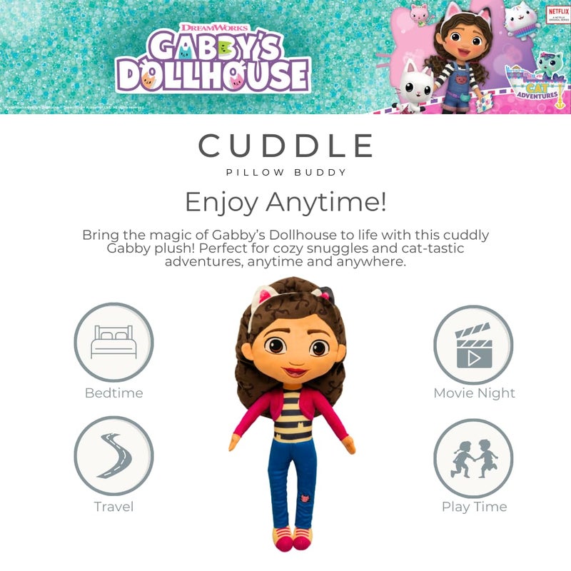 Franco DreamWorks Gabby's Dollhouse Kids Bedding Super Soft Plush Decorative Throw Cuddle Pillow, (Officially Licensed Product) - Image 3