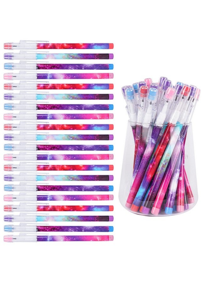Kolewo4ever Kolewo4ever Galaxy Stackable Pencil Outer Space Multi Point Pencils Non Sharpening Pop up Pencil with Matching Eraser Teacher Supplies for Classrooms, Student Reward, Galaxy Party Favors - Image 1