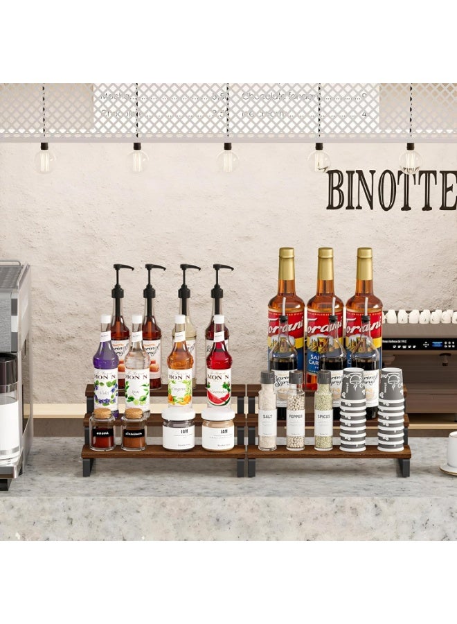 رف خشبي ومعدني 3 طبقات، عملي وأنيق لتنظيم وتخزين مختلف الأغراض في المنزل. - Image 3