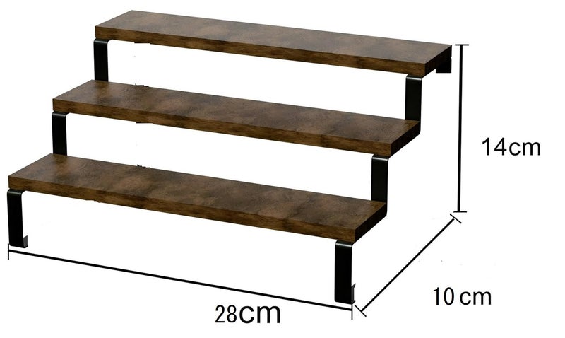 رف خشبي ومعدني 3 طبقات، عملي وأنيق لتنظيم وتخزين مختلف الأغراض في المنزل. - Image 2