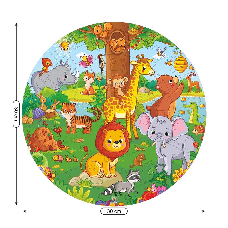 Webby Jungle Jigsaw Puzzle for 5 and Above, 60 Piece, Multicolour - Image 4
