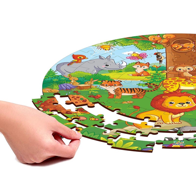 Webby Jungle Jigsaw Puzzle for 5 and Above, 60 Piece, Multicolour - Image 3