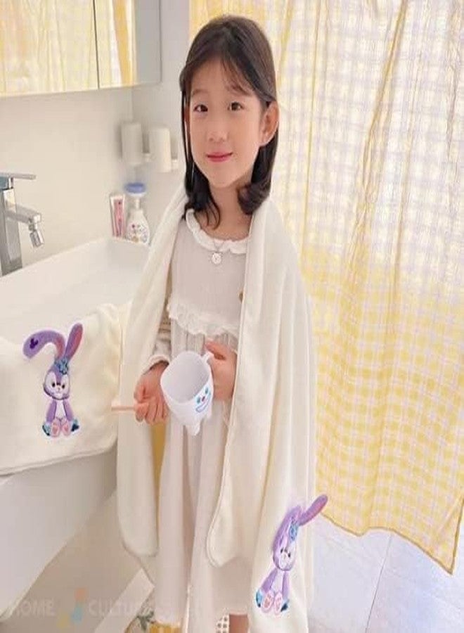 BEDSHED Microfiber Kids Bath Towels Quick Dry Super Absorbent Super Soft Bath Towel for Babies Toddler-Baby Towel for Boys and Girls (White, Pack of 2) - Image 4